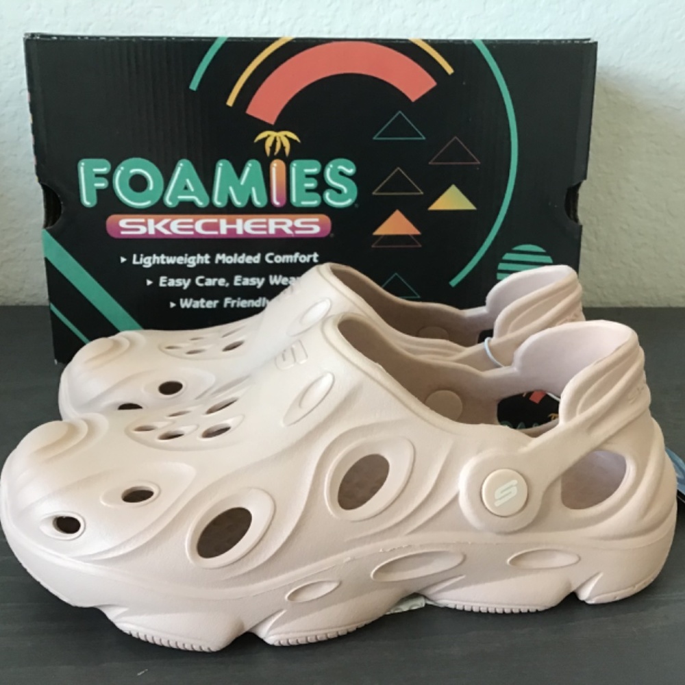 NWT Skechers Foamies Women's Clog Mules in Blush Pink - Picture 11 of 15